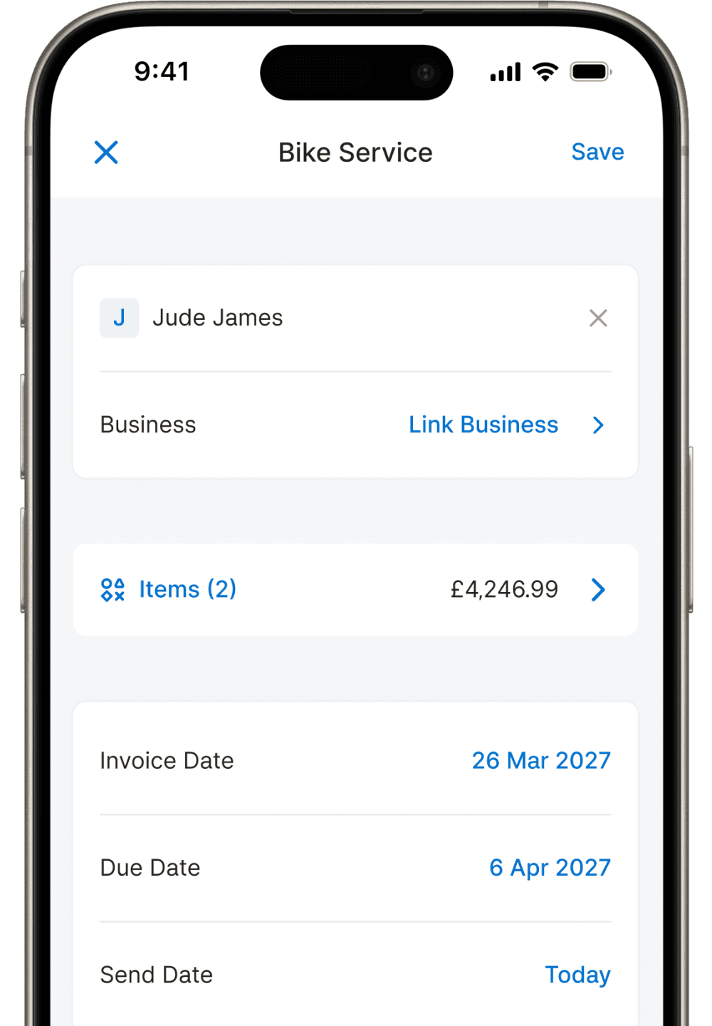 Zeller - Invoices on Zeller App, Create an Invoice
