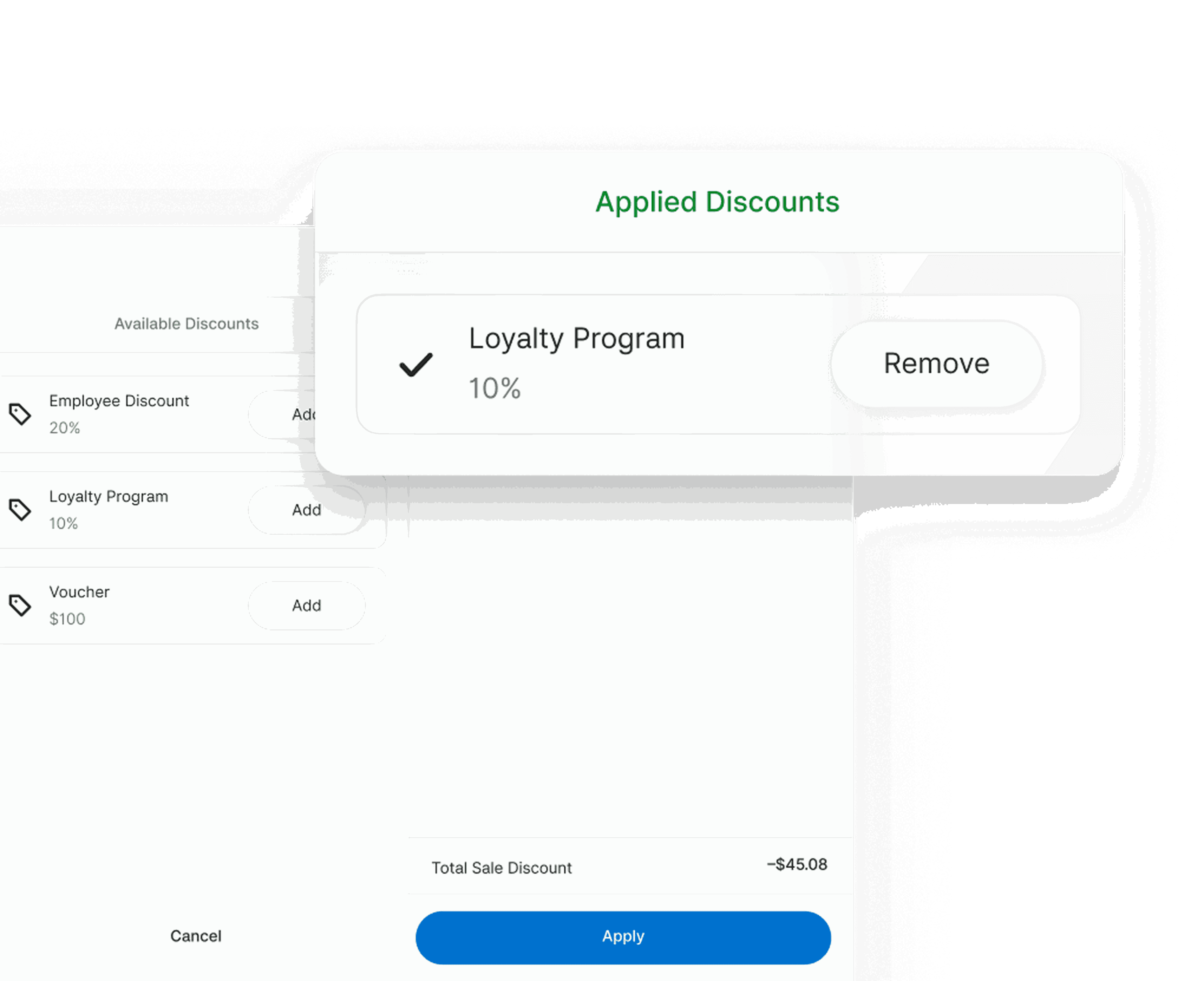 Zeller POS discounts