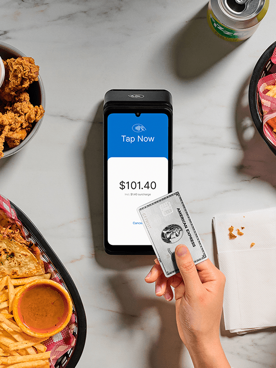 Zeller Terminal 1x black paid with Amex