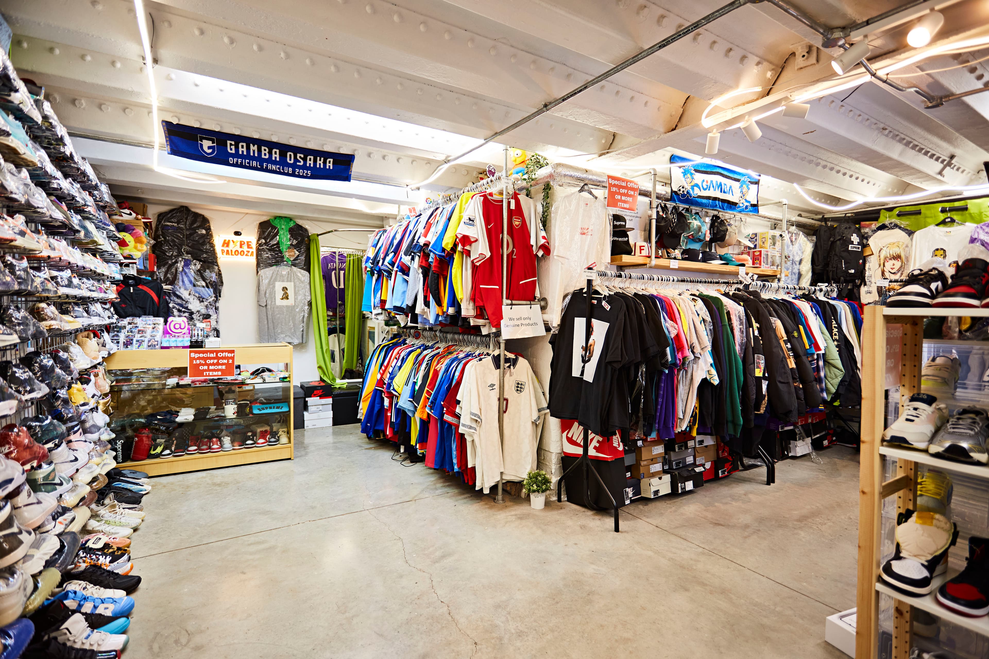 Shop floor hypepalooza Brick Lane Market
