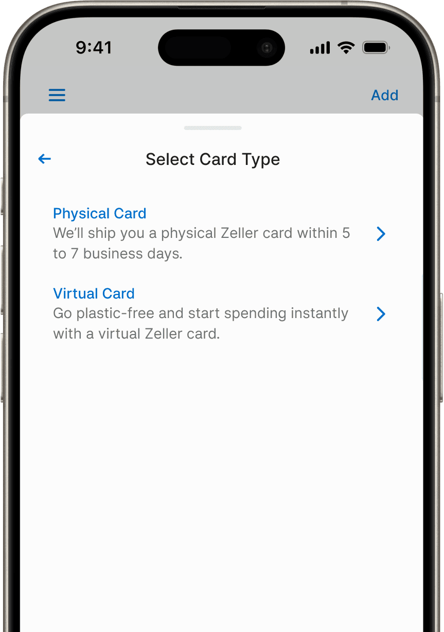 Zeller - Card Creation Flow
