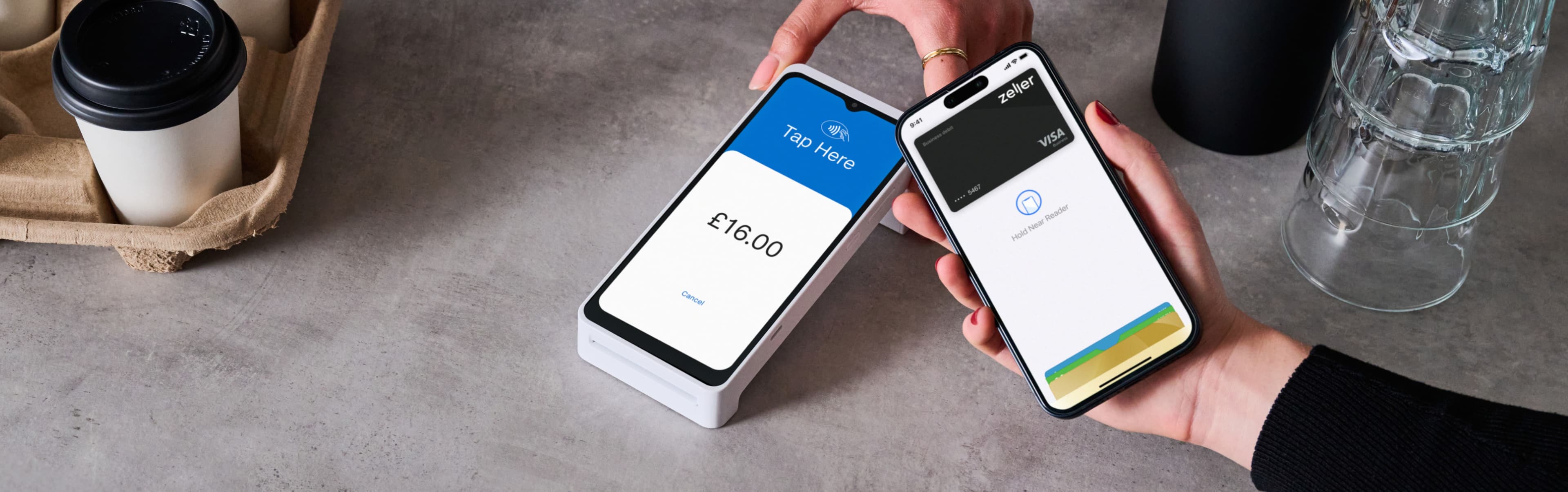 Zeller - Debit Card transaction in cafe