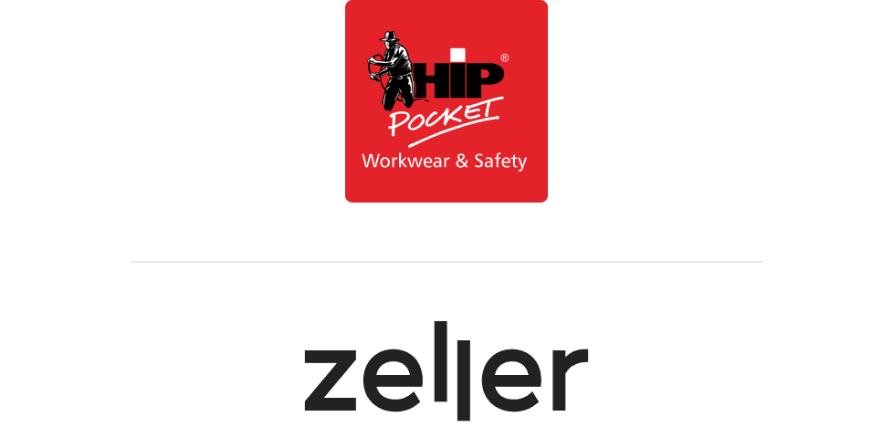 Hip Pocket x Zeller logos