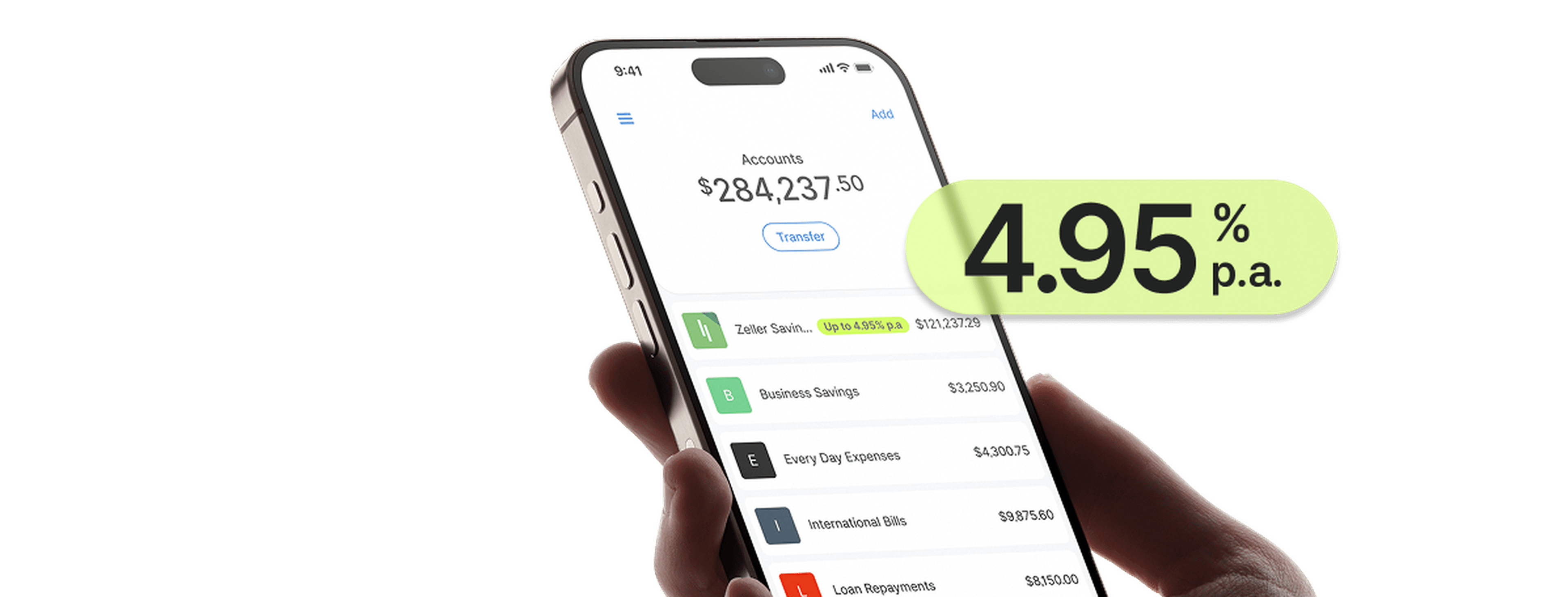 Zeller Savings Account 4.95% Web banner