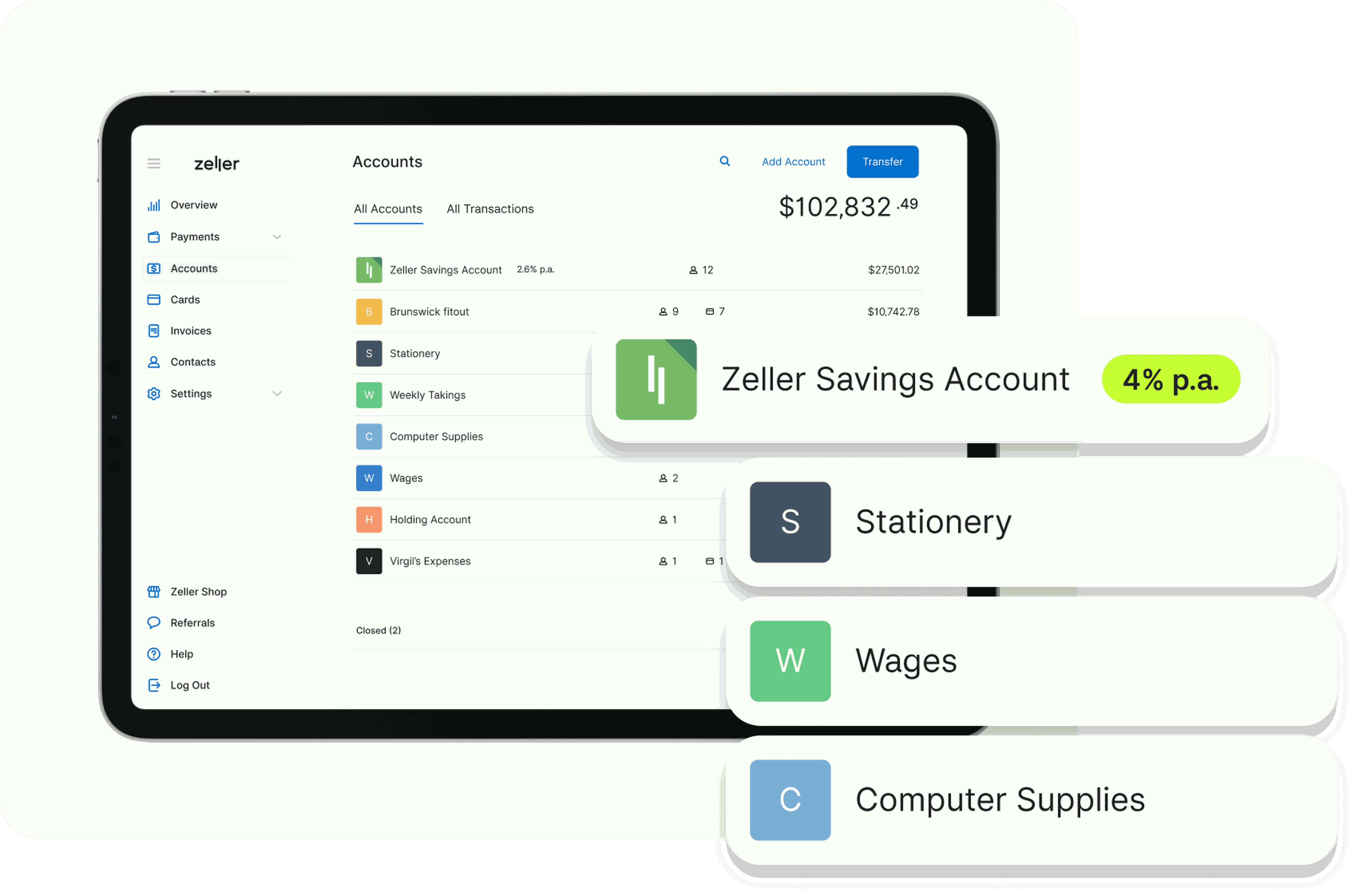 Zeller - Savings Account 4% Interest