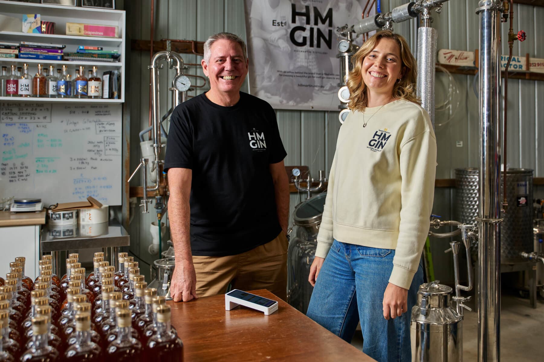 Gavin and Amy Shaw of Hillmartin Gin with Zeller Terminal 2