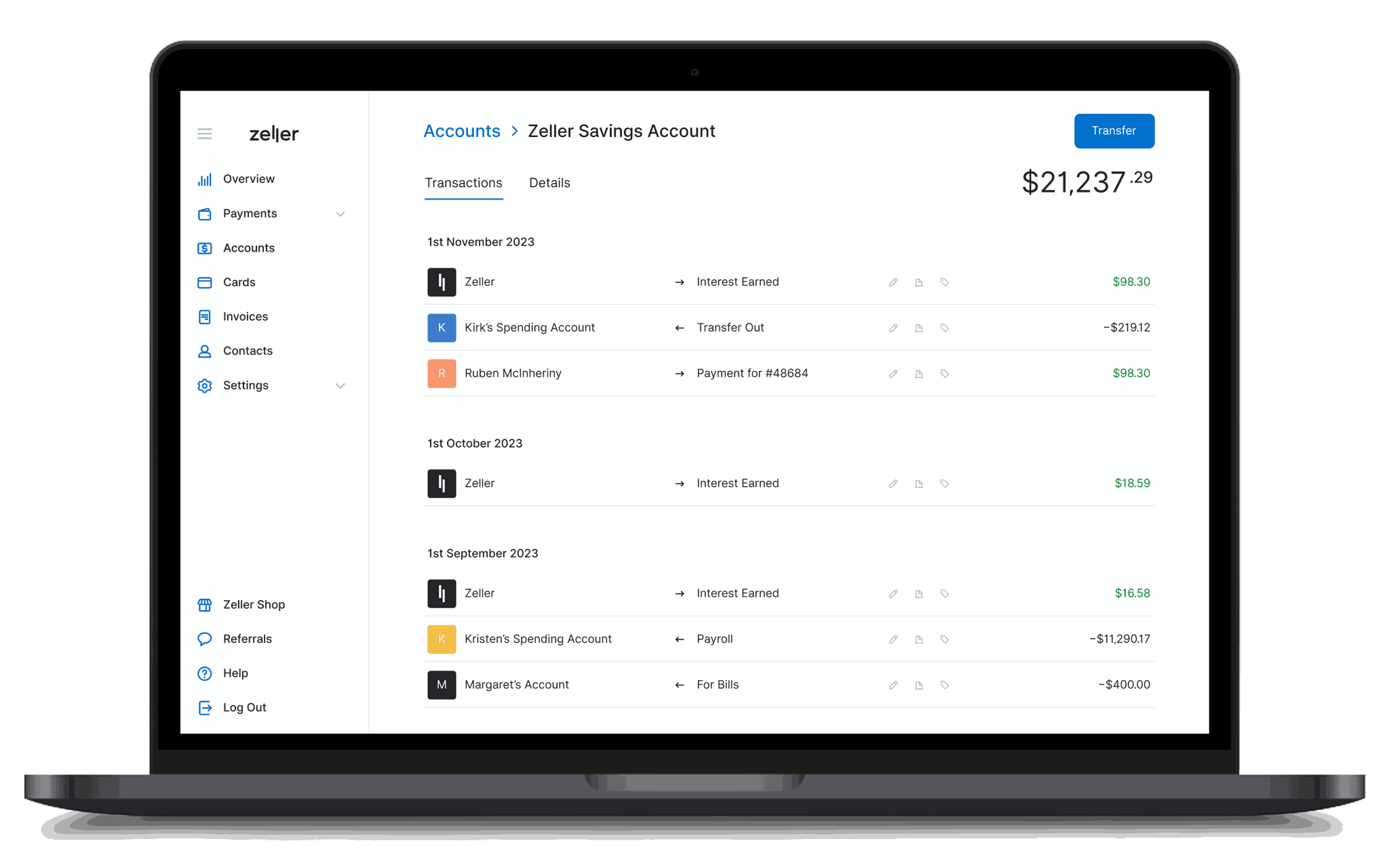 Zeller - Savings Account - Access money