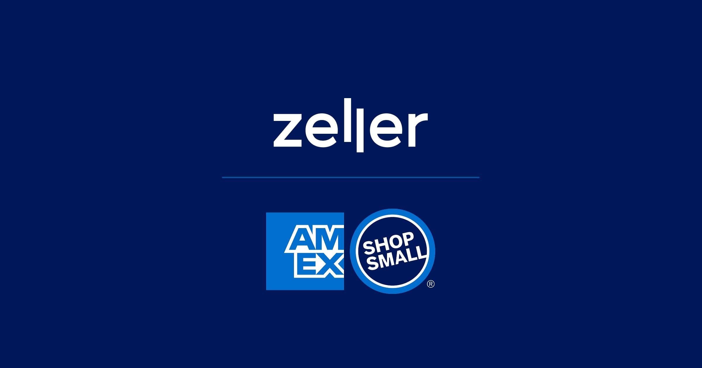 Amex Shop Small + Zeller logo lockup