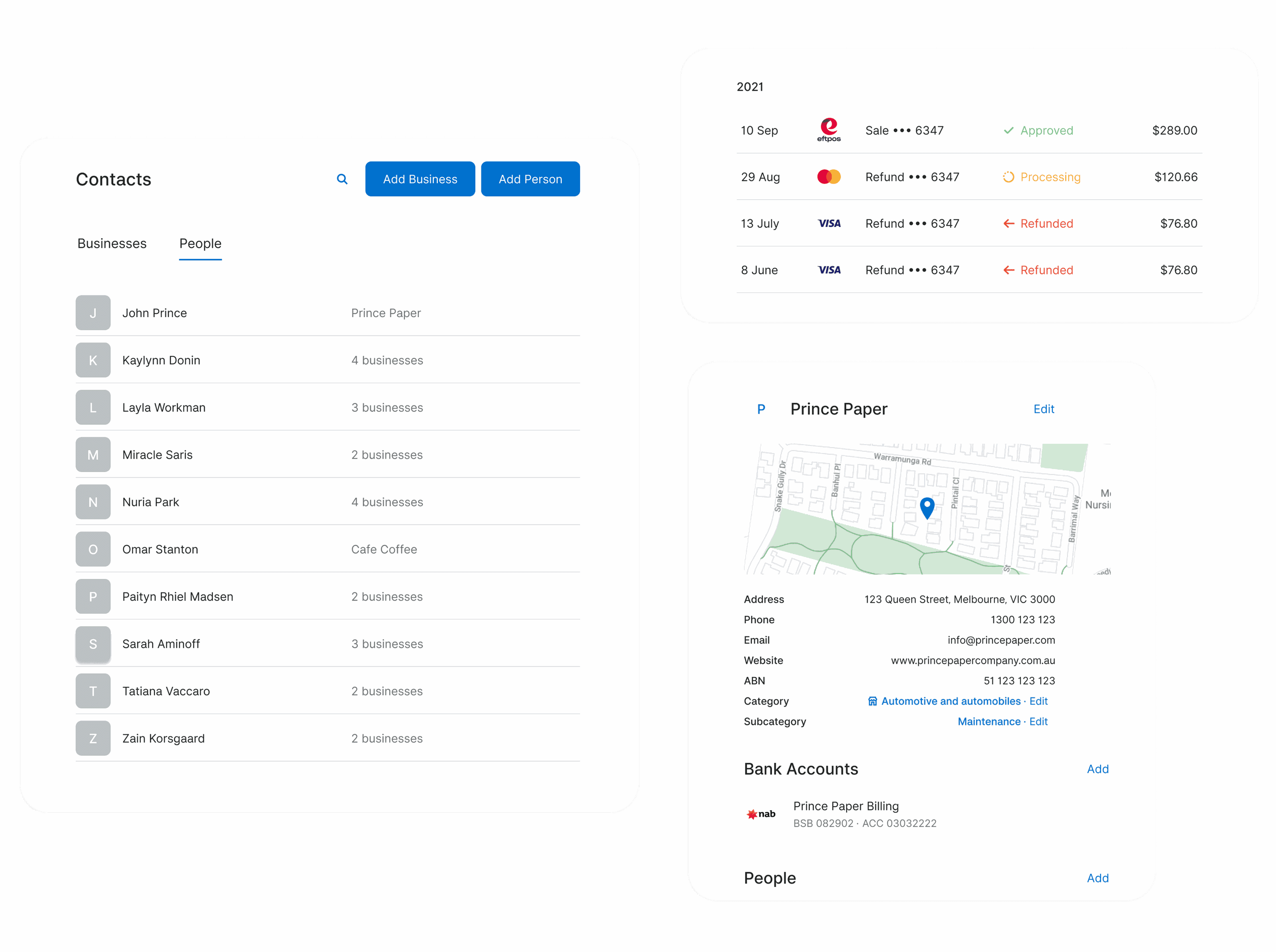 Zeller - Merchant Account Contacts
