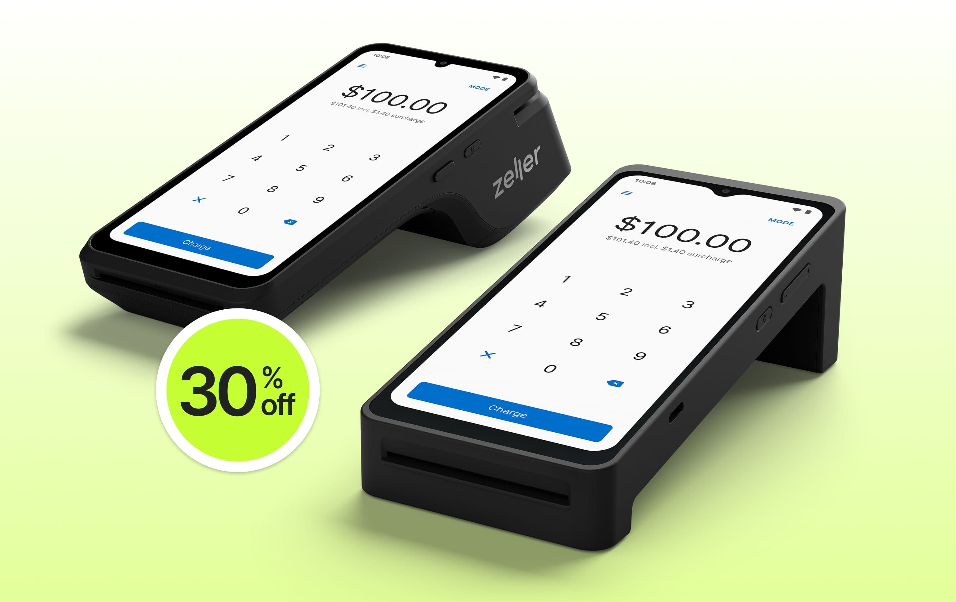 30% off all Zeller Terminals