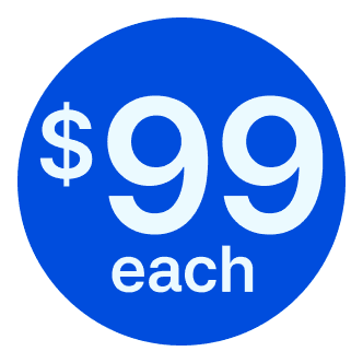 EOFY $99 each sticker