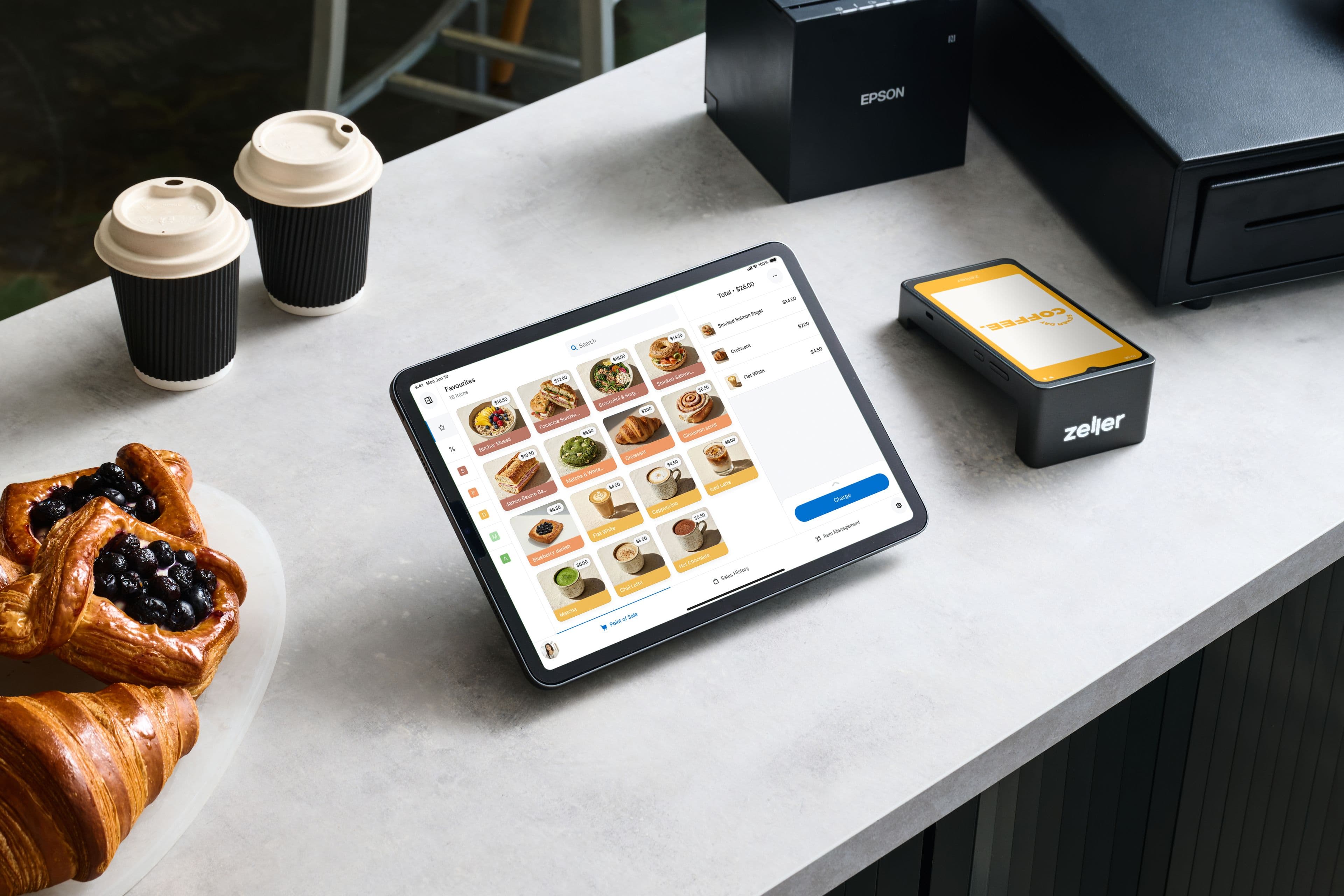 Zeller POS in cafe