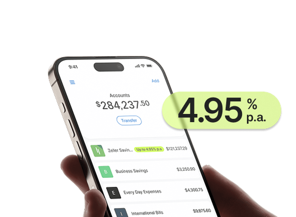 Zeller savings account EOFY 2026 4.95%