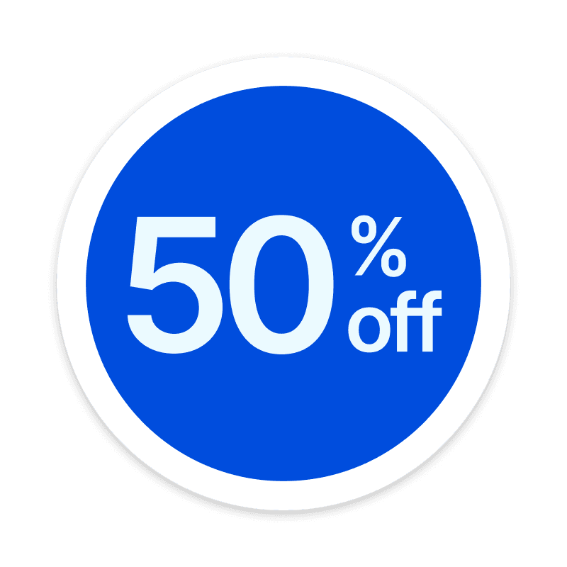 50% off sticker
