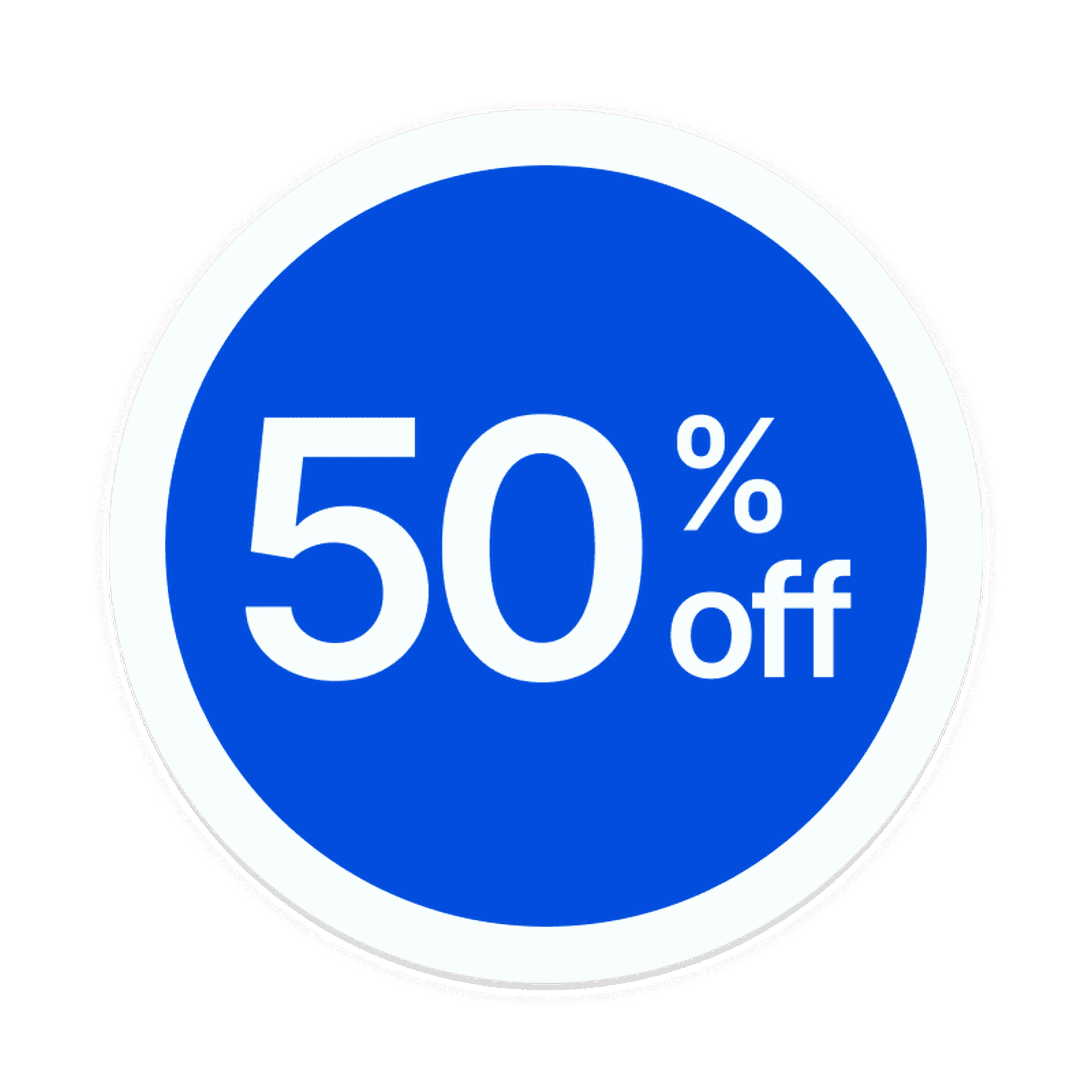 50% off sticker
