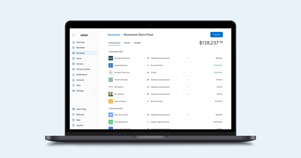 Swap your Business Bank for a Zeller Transaction Account