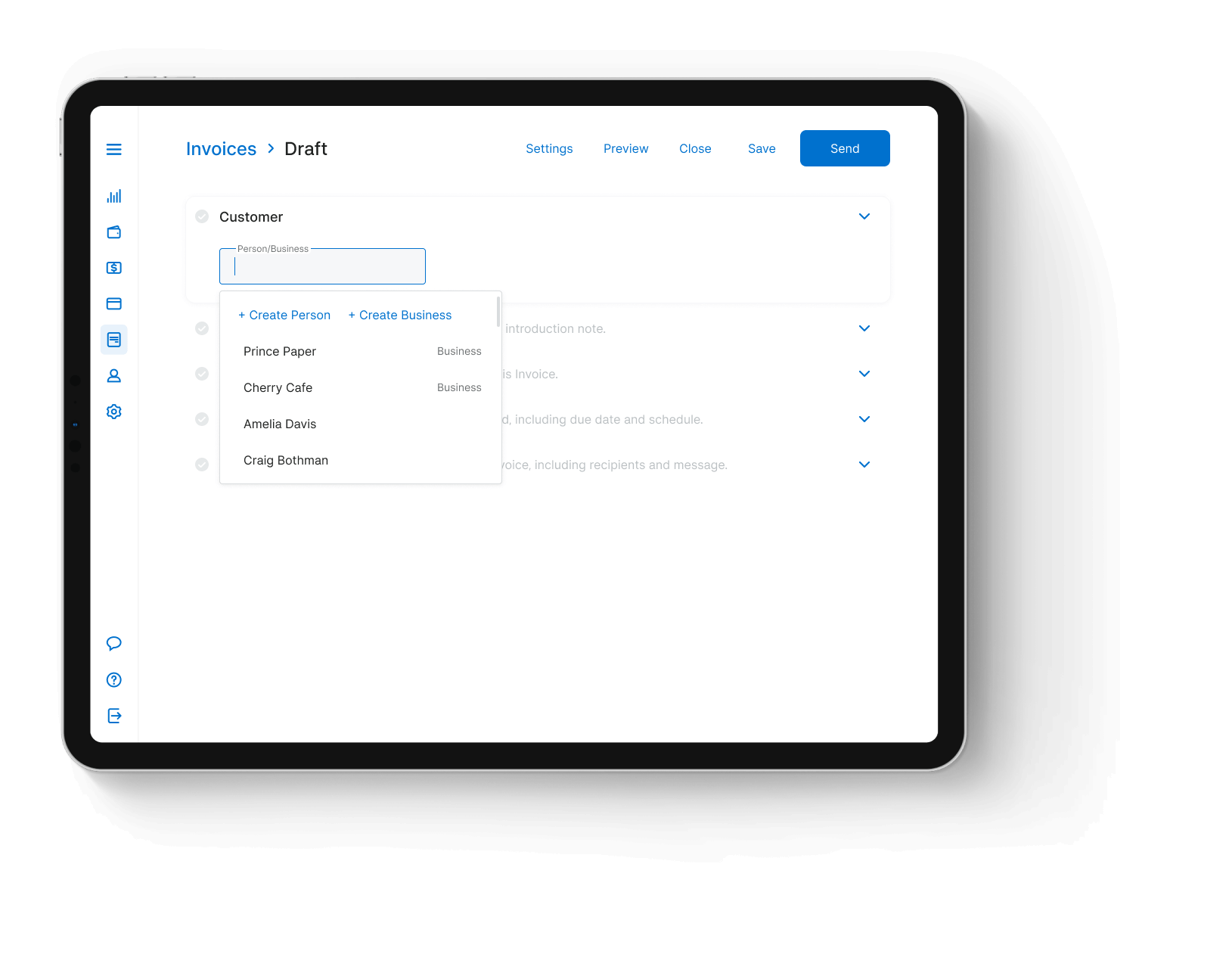 Invoices - Assign to customers - v3