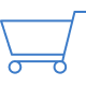 Icon - 40sq - shopping cart - brand blue 2