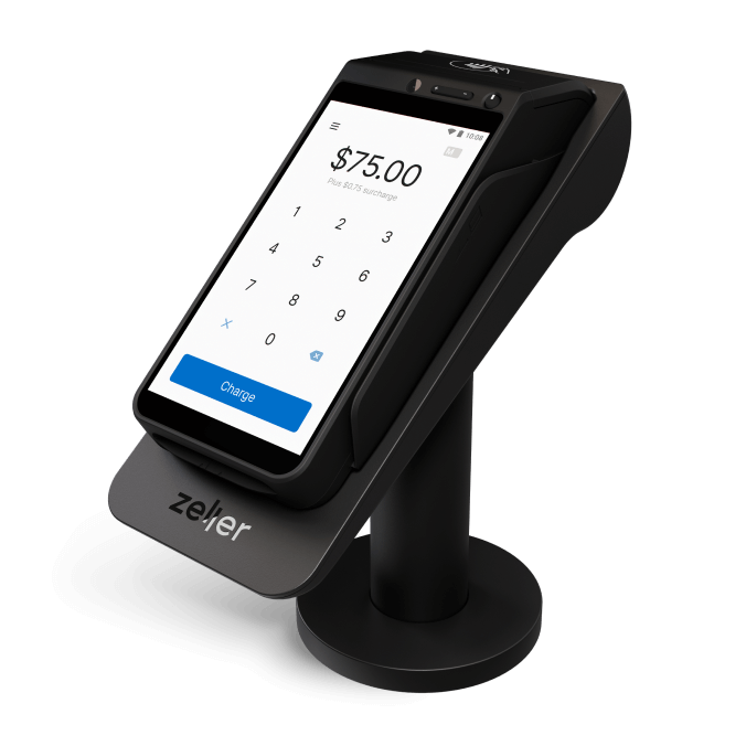 Powered Stand for Zeller Terminal in Black (High)